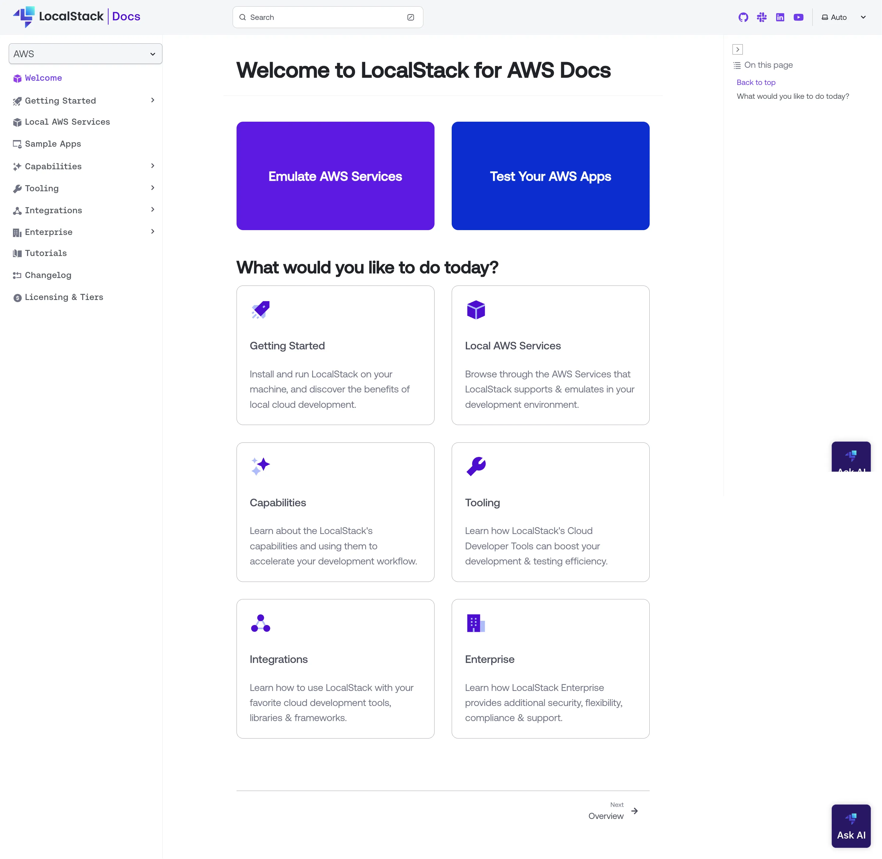 LocalStack for AWS docs