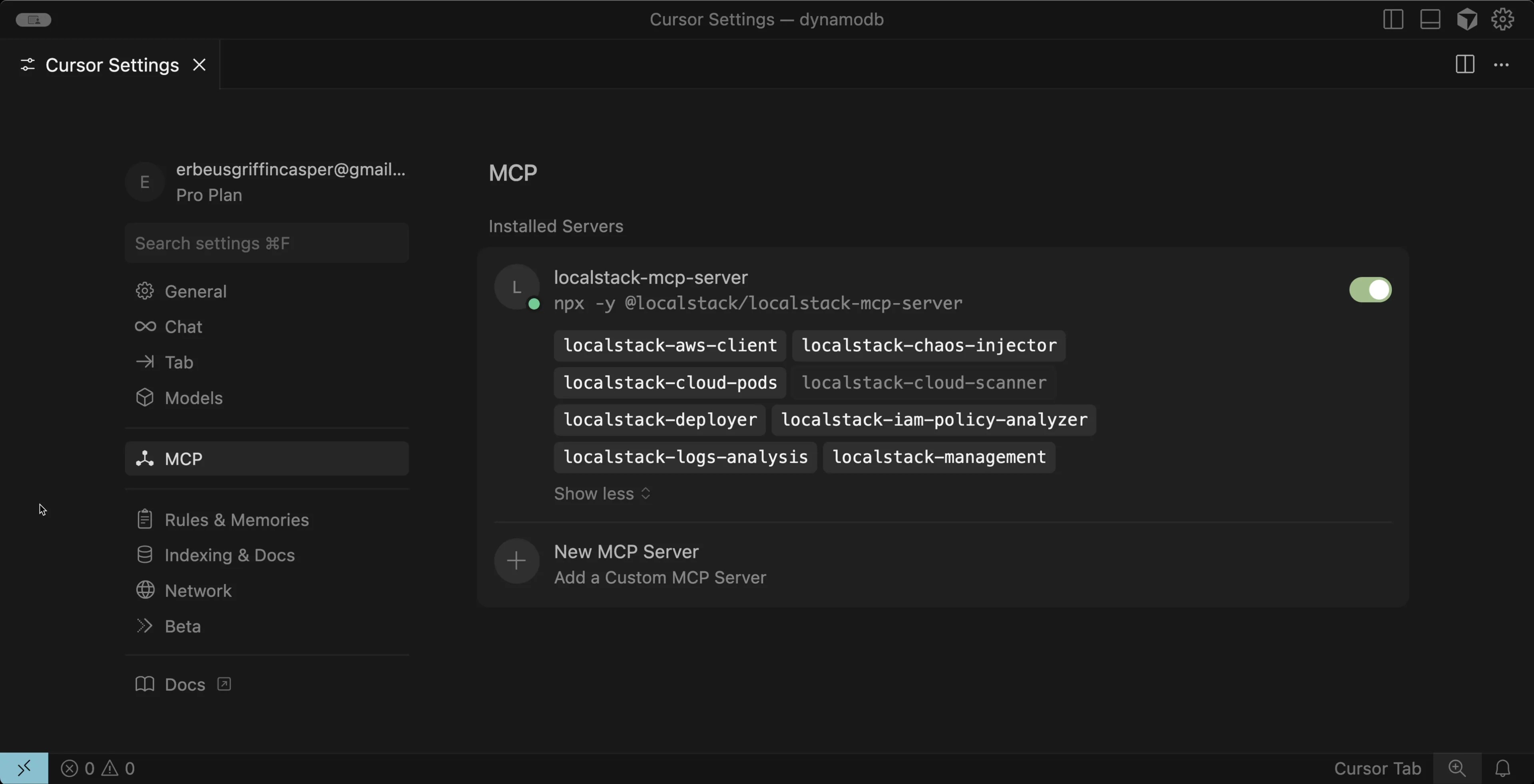 Cursor MCP Server Management