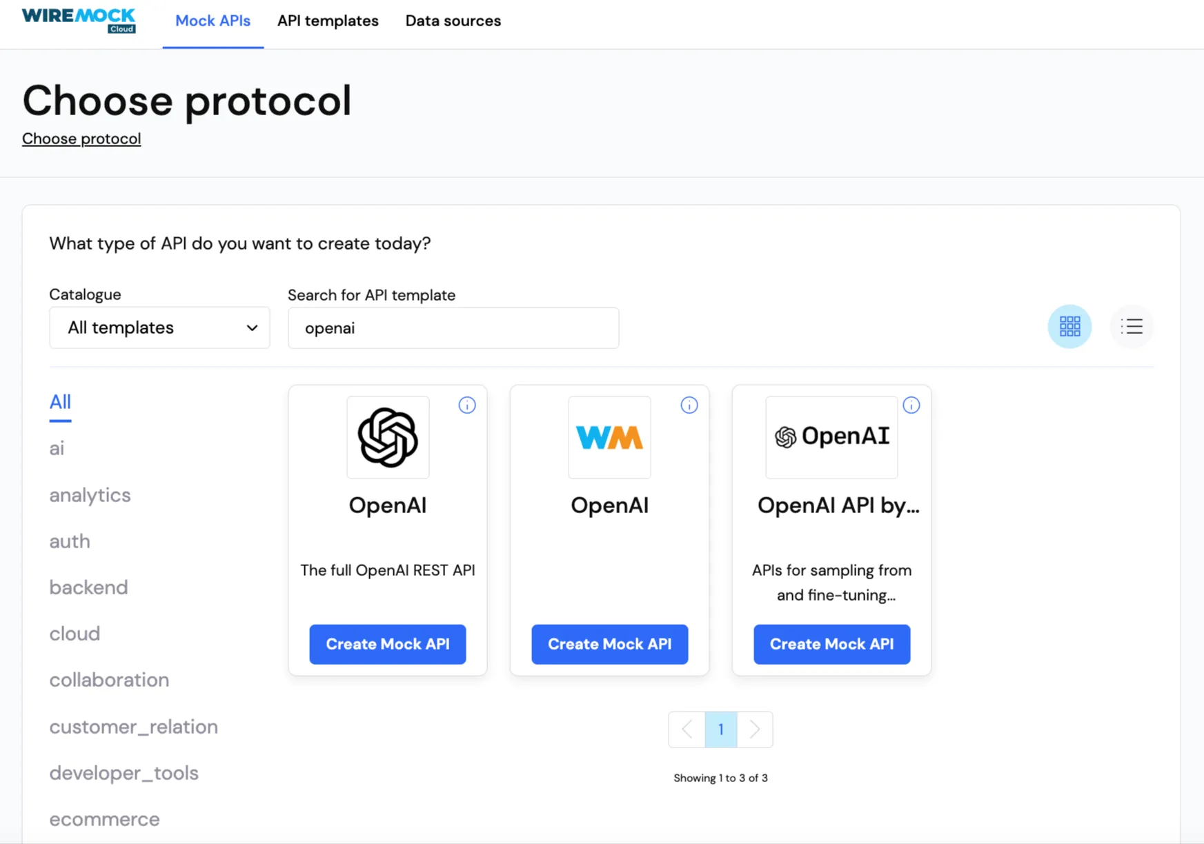 OpenAI template search results