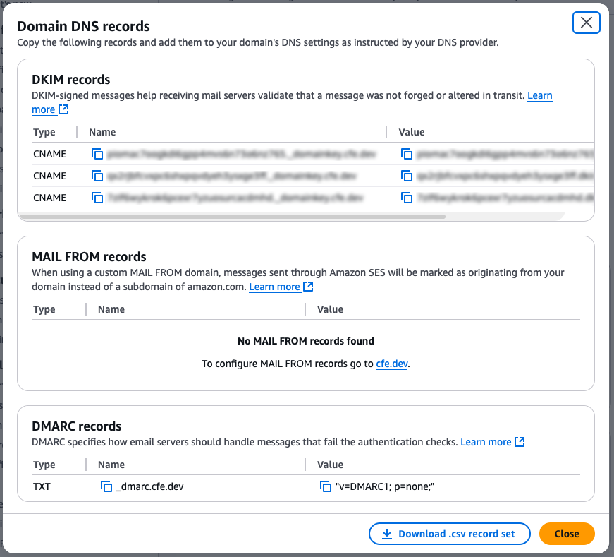Configuring your DNS for use as a sending domain