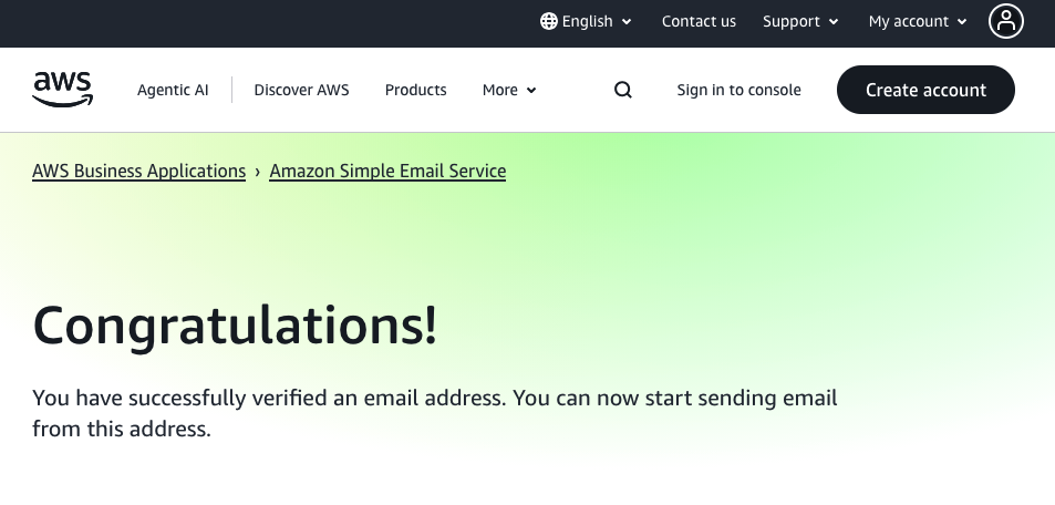 Confirming your sending address