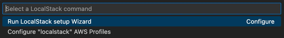 run the LocalStack setup wizard