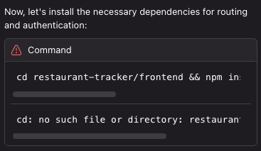 Kiro occassionally tried to run commands in the wrong folder