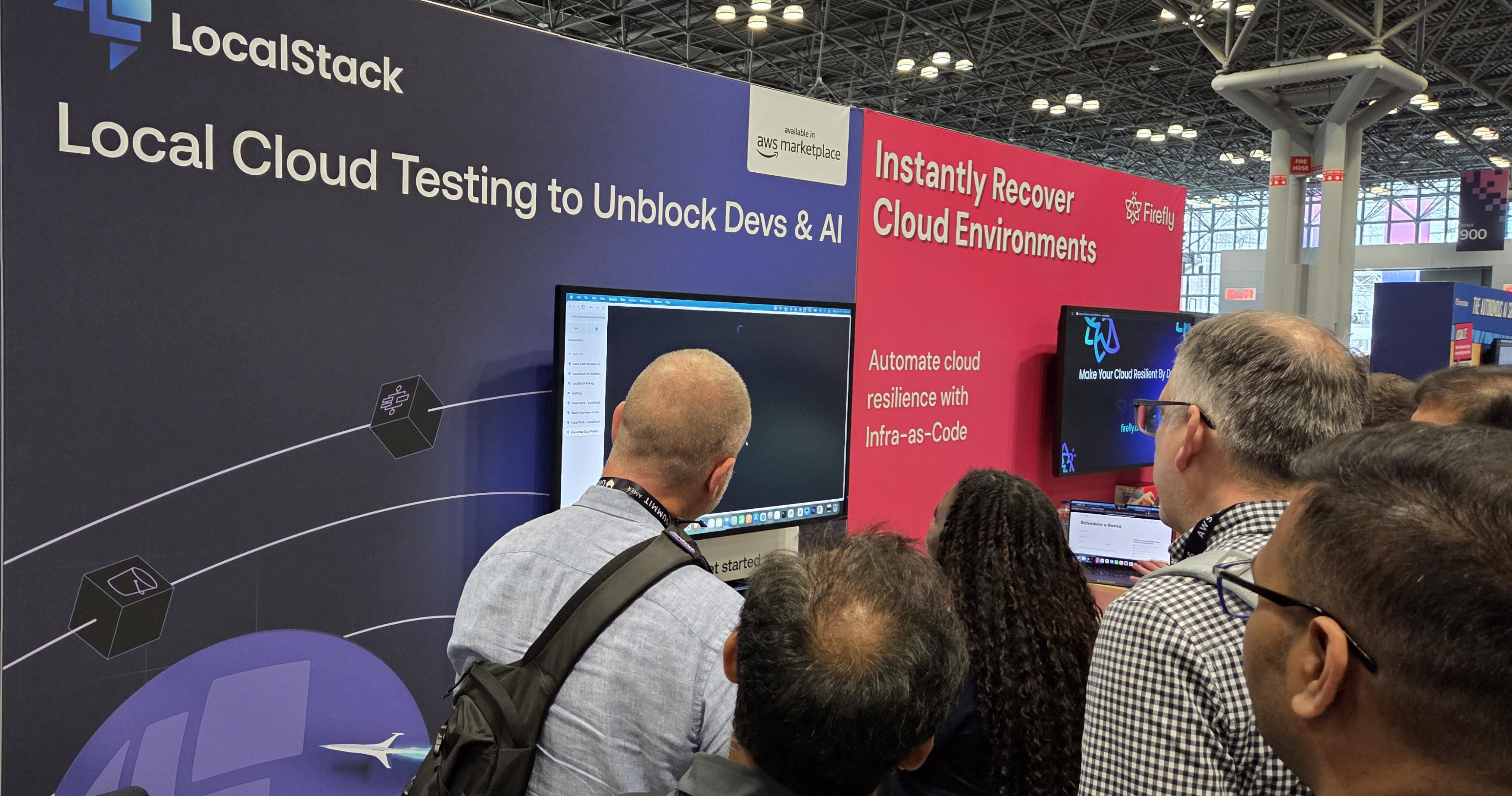 demoing at the AWS NYC booth